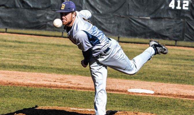 MSUB's Brady Muller has pitched at least six innings and struck out 26 batters his last five starts, including a 14-6 win over CWU last week.